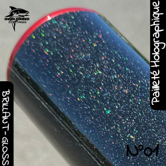 Polyester Powder Coatings Grey Glitter Holographic Gloss Varnish N°01