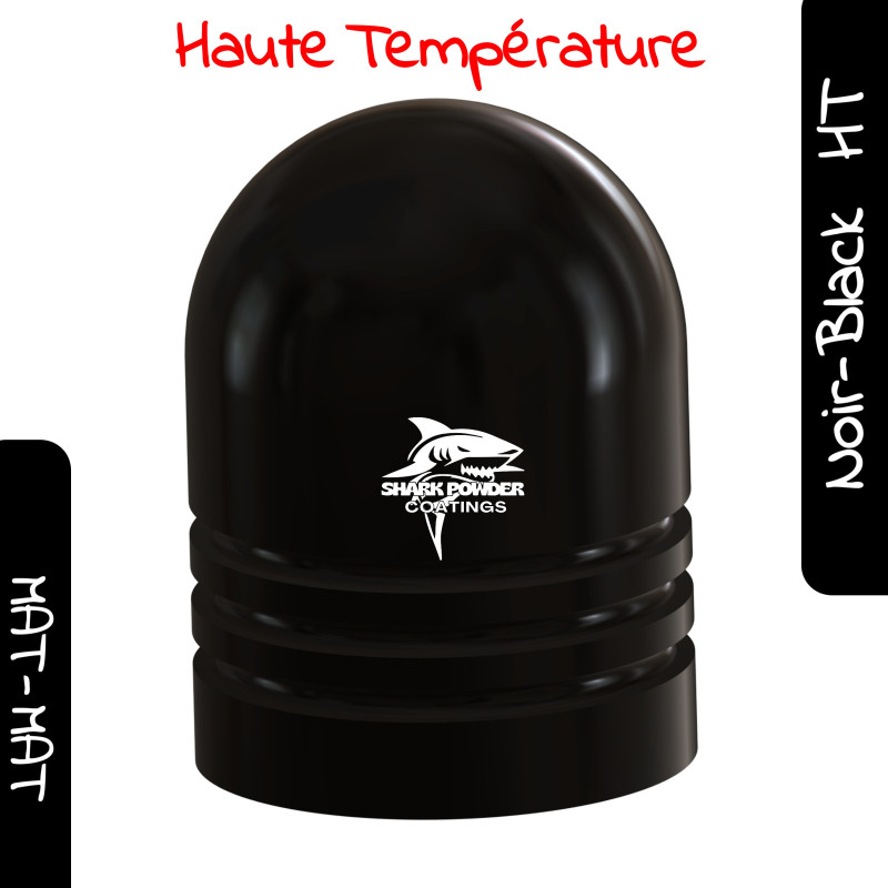 High-Temperature Matte Black Polyester Powder Coating with a finely textured finish