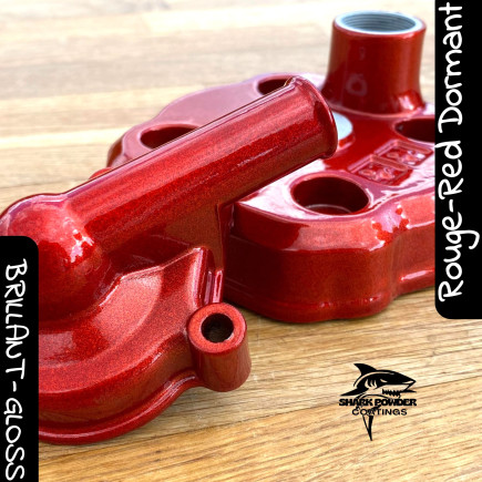 SPECIAL PACK – Dormant Red Sparkle Polyester Powder + Clear Coat | Shark Powder Coatings