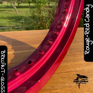 SPECIAL PACK – Poudre Polyester Rouge Framboise Candy + Chrome Silver | Shark Powder Coatings
