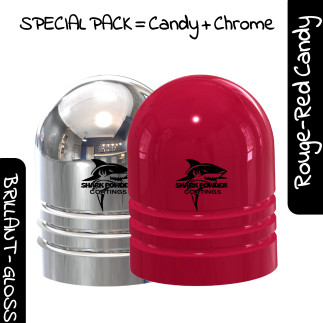 Poudre Thermolaquage Rouge Framboise Candy – Finition Éclatante et Durable | Shark Powder Coatings
