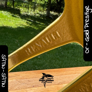 Poudre Polyester Or Prestige Satiné - Finition Durable | Shark Powder Coatings