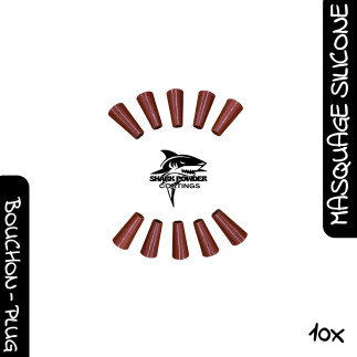 Lot de 10 bouchons coniques silicone 300 °C 28,6 mm Ø 8–14 mm | Thermolaquage