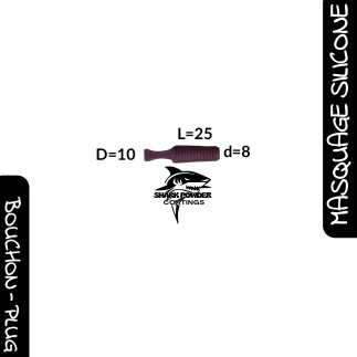 Set of 10 M10 high-temperature silicone screw-in plugs 300 °C | Shark Powder Coatings | Powder Coating