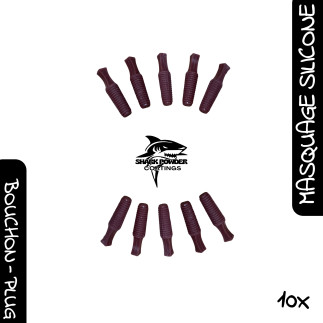 Set of 10 M10 silicone screw-in plugs 300 °C | Powder Coating