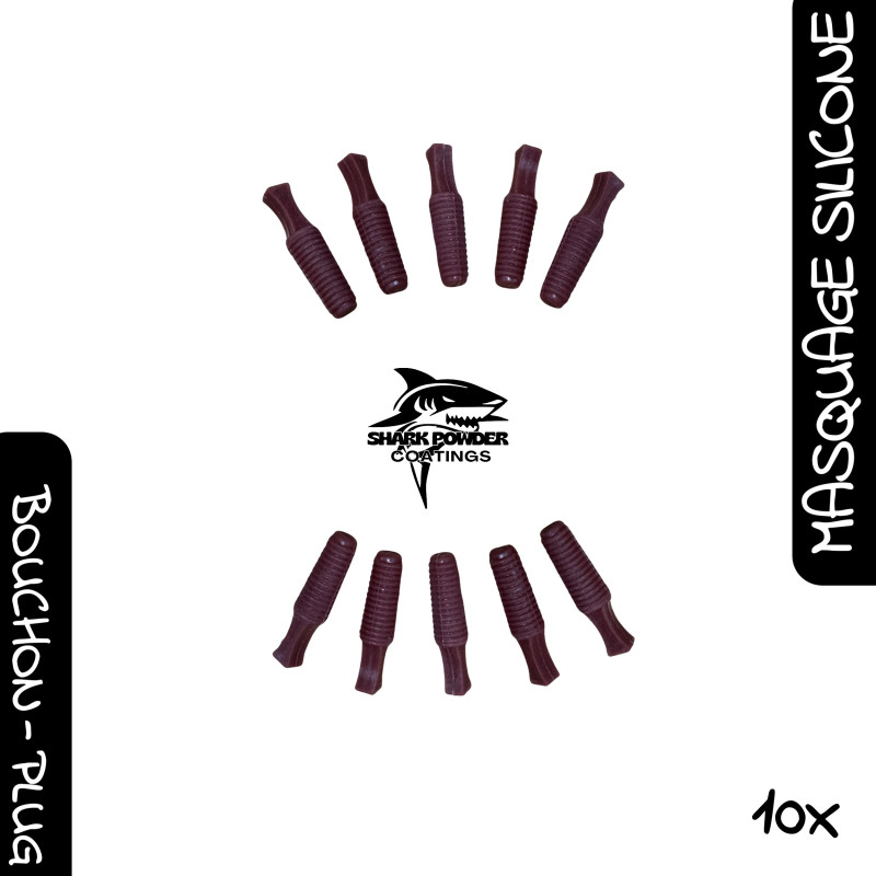 Lot de 10 bouchons à visser M10 en silicone haute température 300 °C | Shark Powder Coatings | Thermolaquage