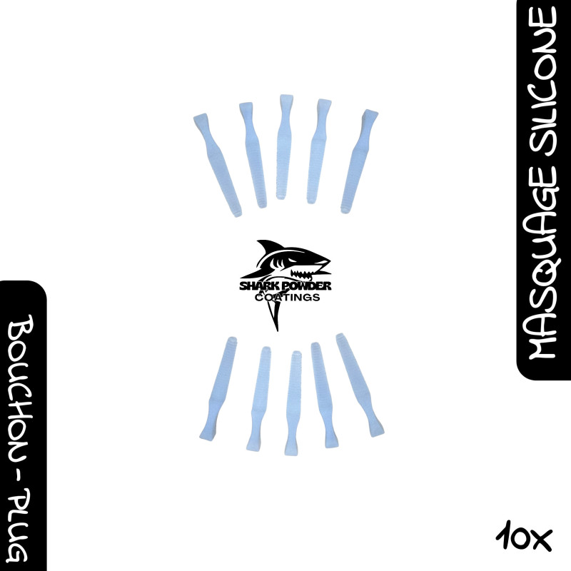 Lot de 10 bouchons à visser M6 en silicone haute température 300 °C | Shark Powder Coatings | Thermolaquage