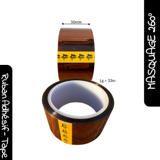 Amber polyimide masking tape 50mm high temperature | Shark Powder Coatings