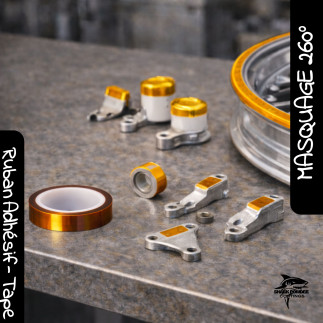 Ruban adhésif polyimide ambré 15 mm haute température | Shark Powder Coatings