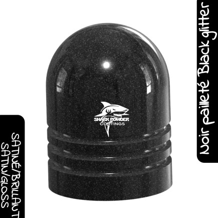 Poudre Thermolaquage Noir Pailleté Argent Haute Durabilité | Shark Powder Coatings