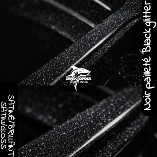 Poudre Thermolaquage Noir Pailleté Argent Haute Durabilité | Shark Powder Coatings