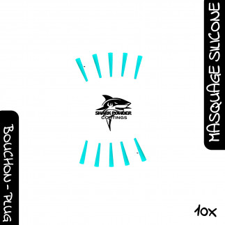 Lot de 10 bouchons coniques silicone 300 °C 25 mm Ø 1,6–3,2 mm | Thermolaquage