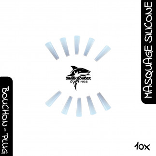 Lot de 10 bouchons coniques silicone 300 °C 25 mm Ø 5–9 mm | Thermolaquage