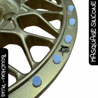 Set of 10 high-temperature conical silicone plugs 300 °C 25 mm Ø 5–9 mm | Shark Powder Coatings | Powder Coating